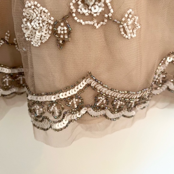 BHLDN Beautiful Taupe Sequined Dress. NWT size 10 - Picture 10 of 11